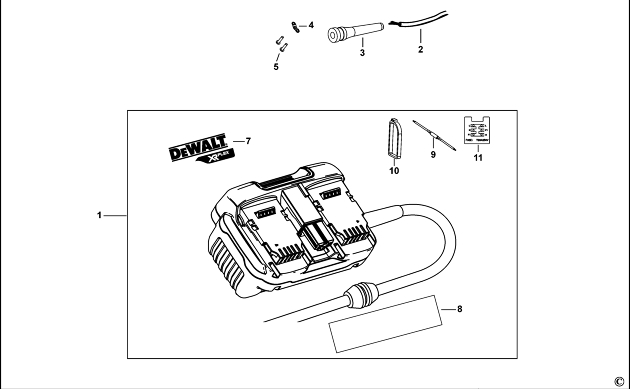 DeWalt DCB500 Adaptor Spare Parts DCB500