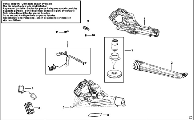 Black & Decker GWC1820PST Type 1 Blower Vac Spare Parts GWC1820PST