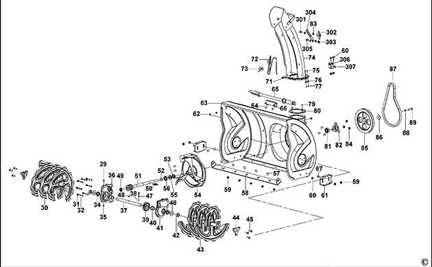 Stanley SPT-302-720 Snow Thrower Spare Parts SPT-302-720