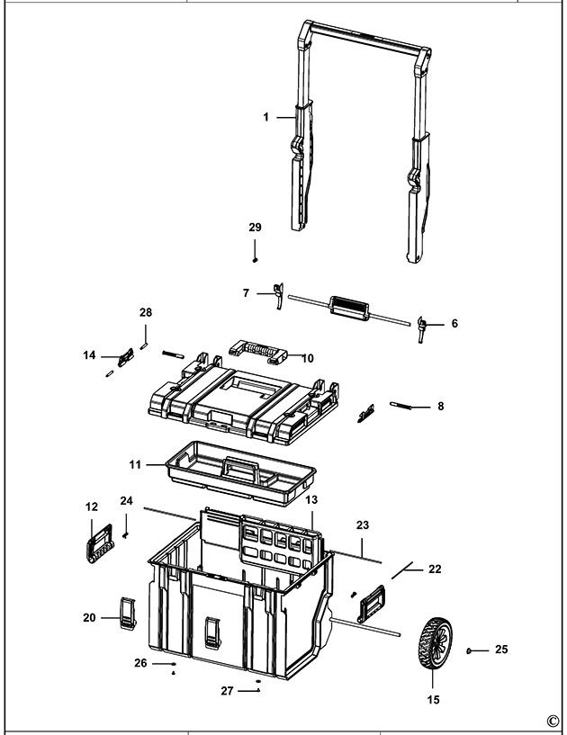 DeWalt DWST1-75668 Type 1 Workbox Spare Parts DWST1-75668