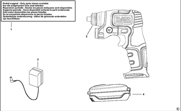 Black & Decker BDCSFS30 Type H1 Cordless Screwdriver Spare Parts BDCSFS30