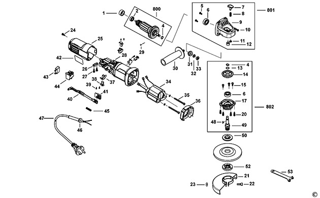 Black & Decker G650 Angle Grinder Spare Parts G650
