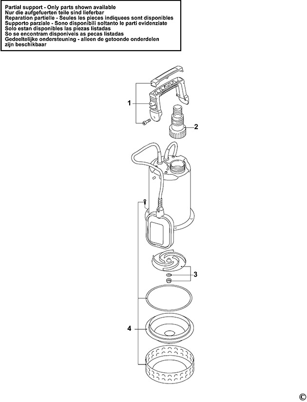 Black & Decker BXUP750XCE Sub Pump Spare Parts BXUP750XCE