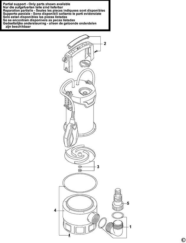 Stanley SXUP1100XDE Sub Pump Spare Parts SXUP1100XDE