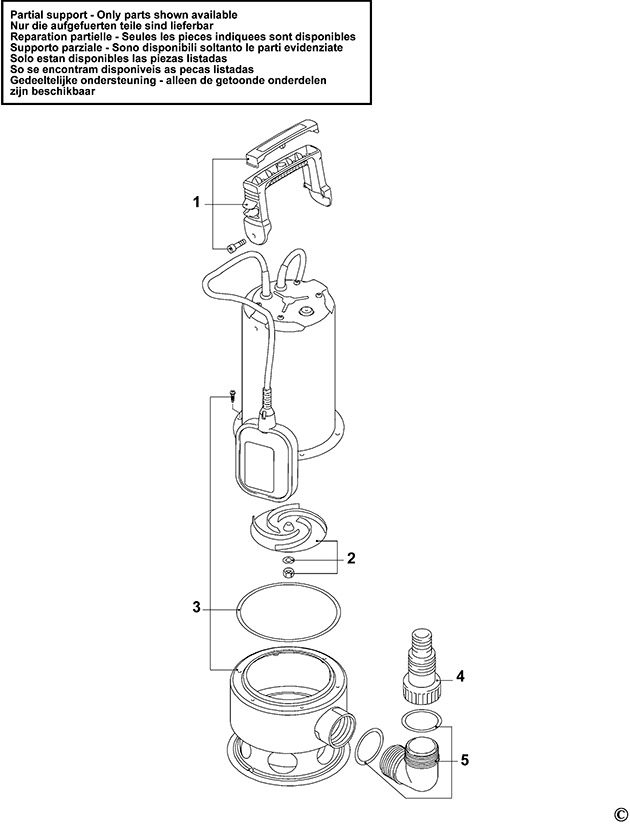 Black & Decker BXUP1100XDE Sub Pump Spare Parts BXUP1100XDE