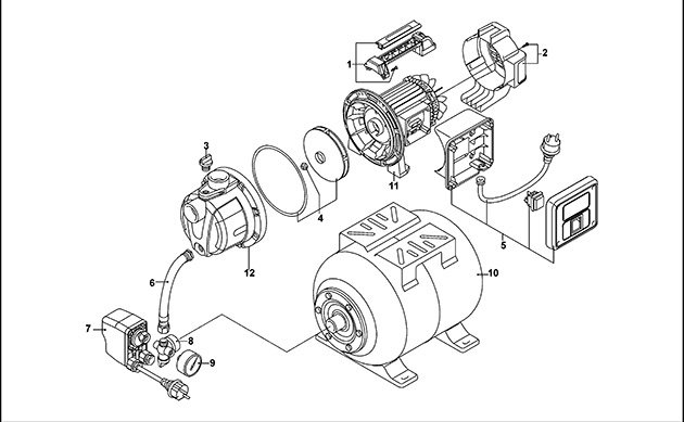 Black & Decker BXGP600PBE Type 1 Pump Spare Parts BXGP600PBE