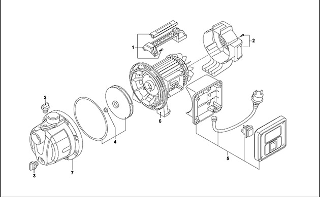 Black & Decker BXGP600PE Type 1 Pump Spare Parts BXGP600PE