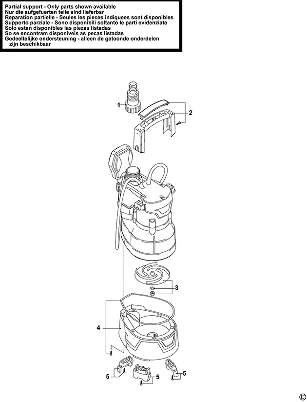 Stanley SXUP750PTE Sub Pump Spare Parts SXUP750PTE