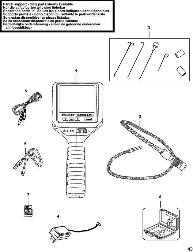 Stanley FMHT0-77421 Type 1 Inspection Camera Spare Parts FMHT0-77421