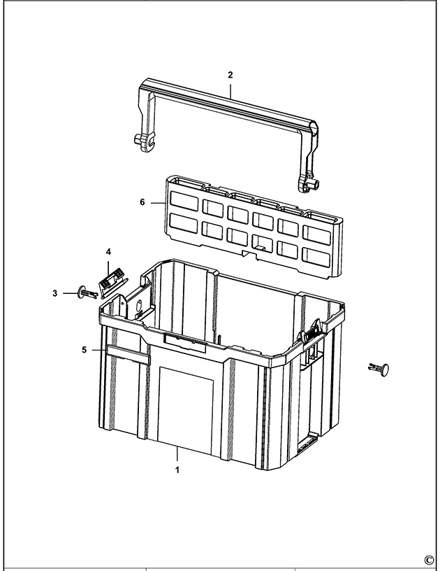 DeWalt DWST1-71228 Type 1 Workbox Spare Parts DWST1-71228