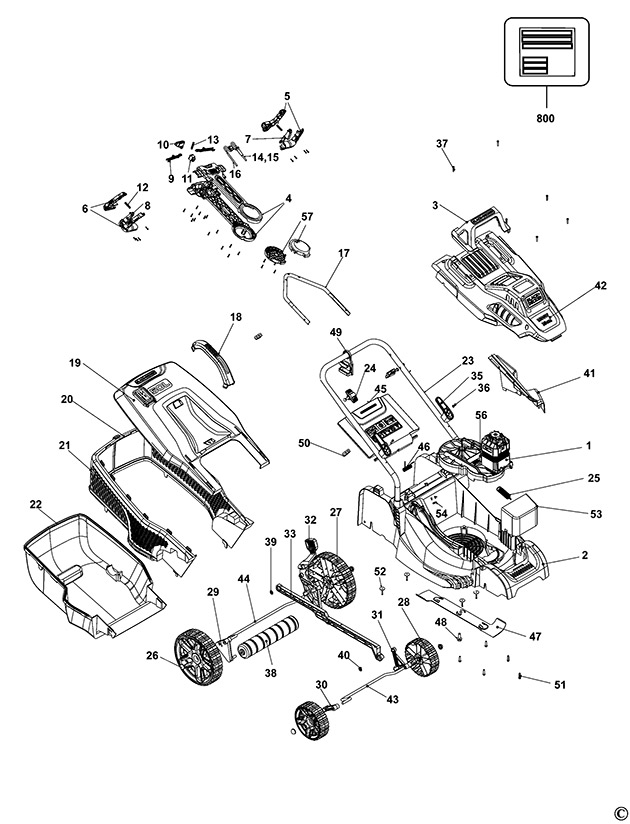 Black & Decker BEMW471ES Type 1 Mower Spare Parts Part Shop Direct