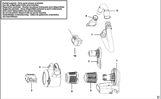 Black & Decker PD1202L Type H1 Dustbuster Spare Parts PD1202L