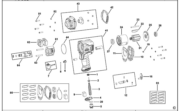 MAC MPF980381 Impact Wrench Spare Parts MPF980381
