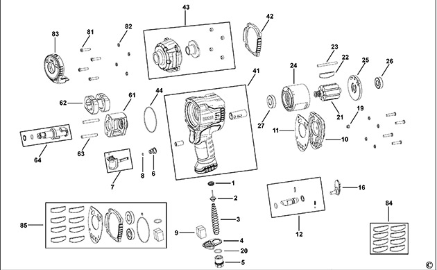 USAG 1/2 943 PC1 Impact Wrench Spare Parts 1/2 943 PC1
