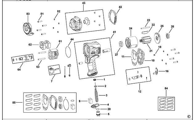 MAC MPF990501 Impact Wrench Spare Parts MPF990501
