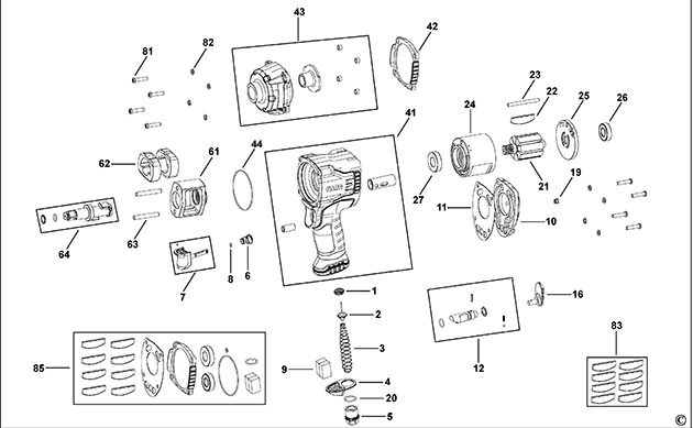 USAG 1/2 929 PC1 Impact Wrench Spare Parts 1/2 929 PC1