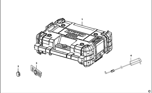 DeWalt DWST1-81079 Type 1 Site Radio Spare Parts DWST1-81079