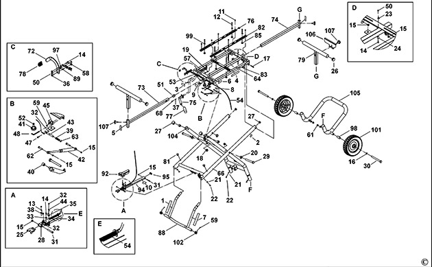 DeWalt DE7260 Folding Stand Spare Parts DE7260