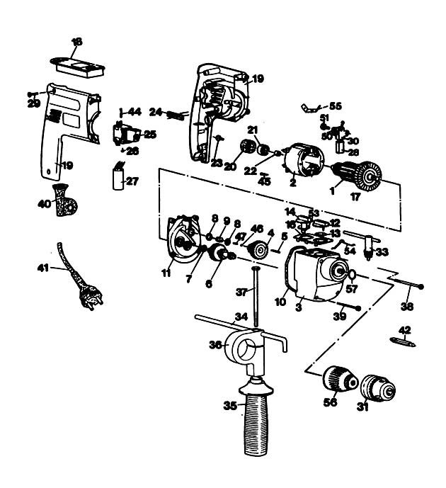 Black & Decker SR906S Type 1 Drill Spare Parts SR906S