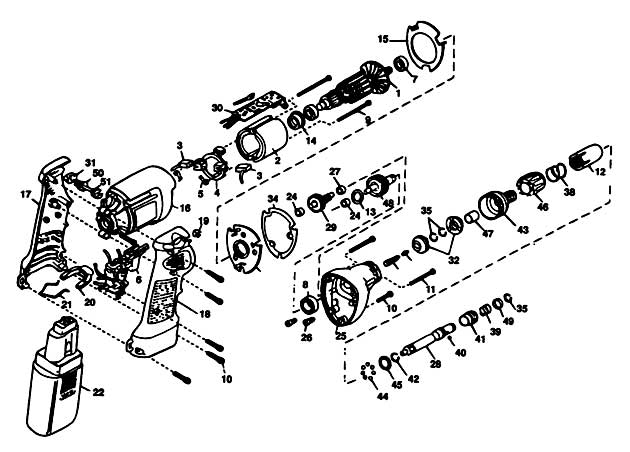 Black & Decker 2691 Type 100 Screwdriver Spare Parts 2691