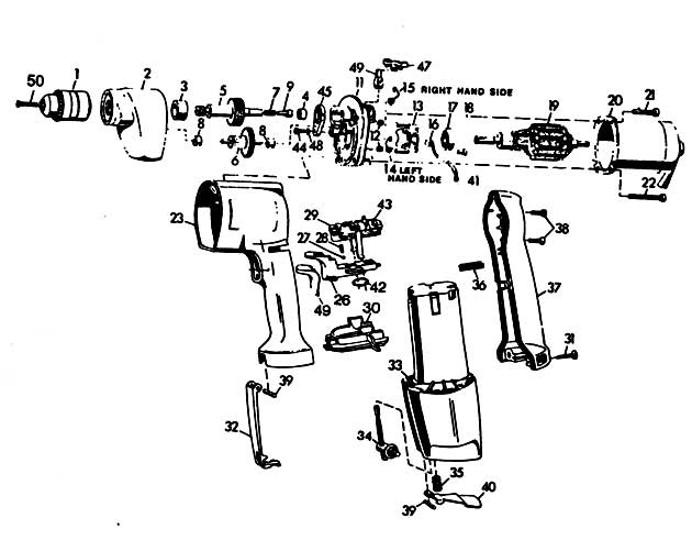 Black & Decker 5920 Type 1 Cordless Drill Spare Parts 5920
