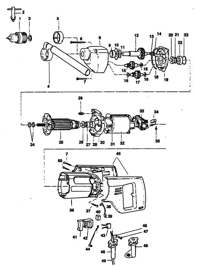 Black & Decker P1512 Type 1 Drill Spare Parts P1512