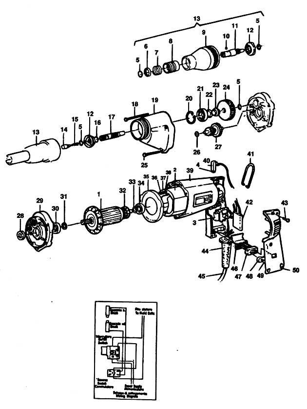 Black & Decker P7302 Type 1 Screwdriver Spare Parts P7302