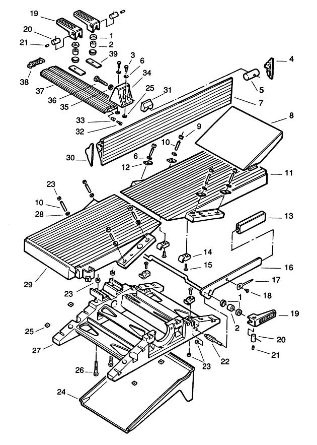Elu EPT1901-3-B Type 1 Planer Thicknesser Spare Parts EPT1901-3-B