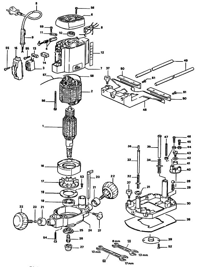 Elu MOF96 Type 1 Router Spare Parts MOF96