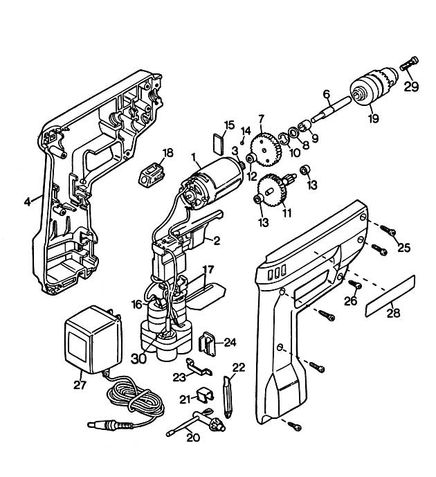 Black & Decker 9013 Type 1 Drill/driver Spare Parts 9013