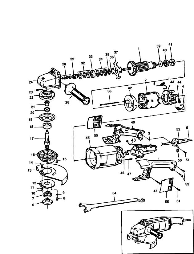 Black & Decker PL85 Type 2 Grinder Spare Parts PL85