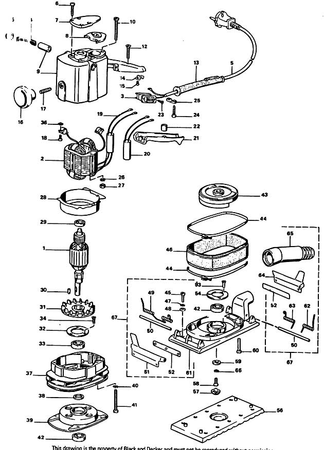Elu MVS91 Type 1 Orbital Sander Spare Parts MVS91