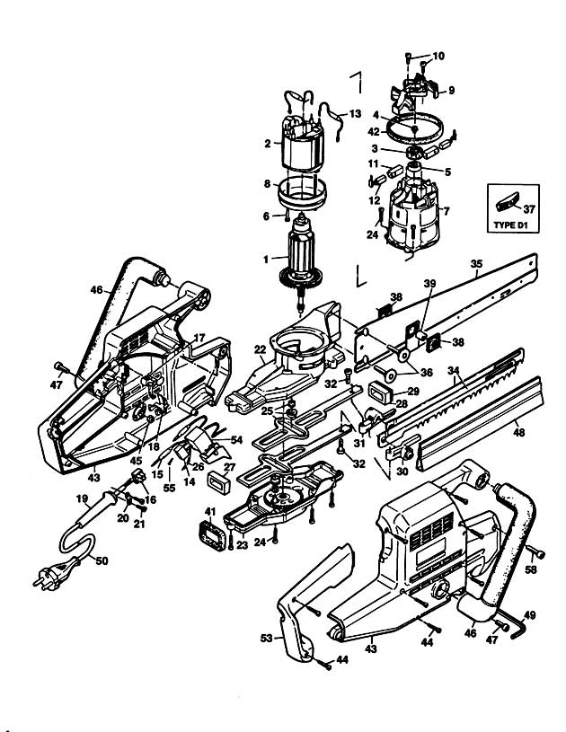 Black & Decker BD380 Type 1-2 Universal Saw Spare Parts BD380