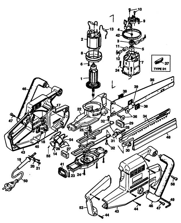 Black & Decker 3900 Type 1 Universal Saw Spare Parts 3900