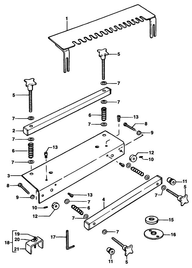 Elu 096202100 Type 1 Dovetail Attach Spare Parts 096202100