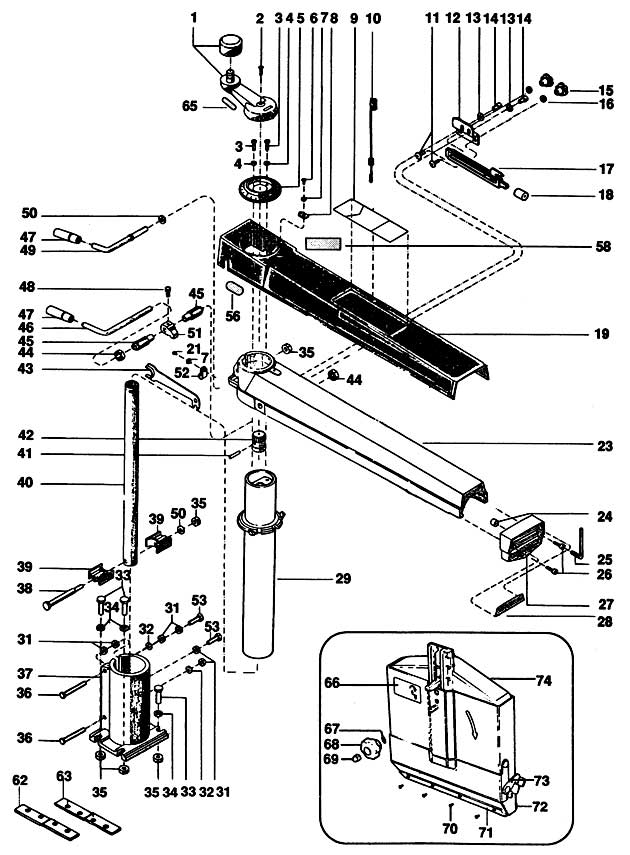 DeWalt DW1501----A Type 1 Radial Arm Saw Spare Parts DW1501----A