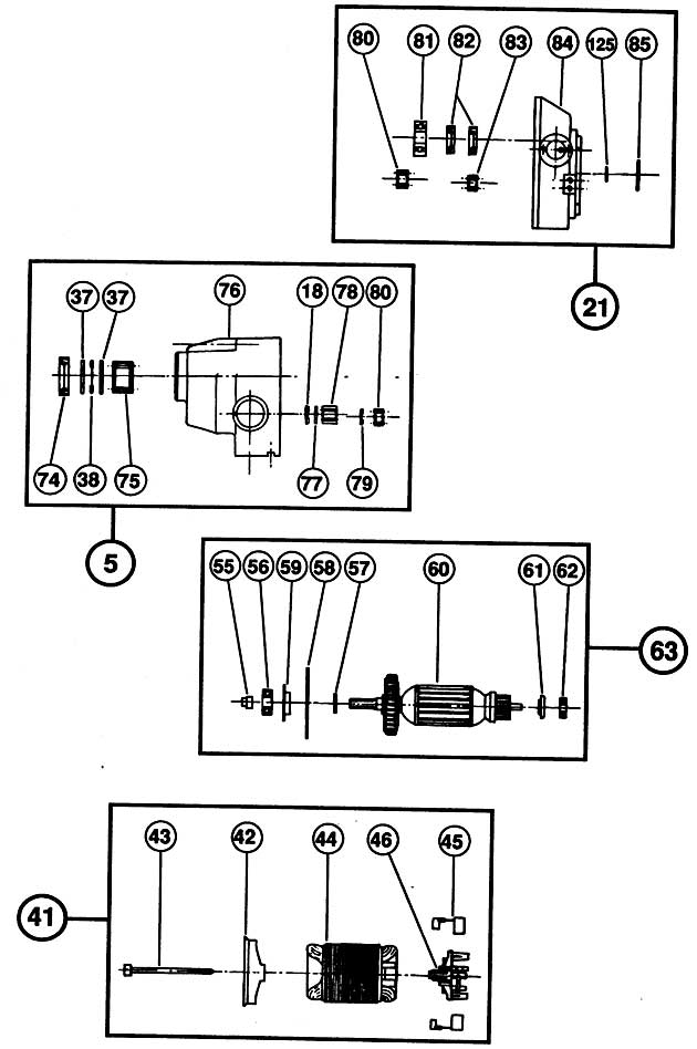 Black & Decker P1807 Type 1 Core Drill Spare Parts P1807