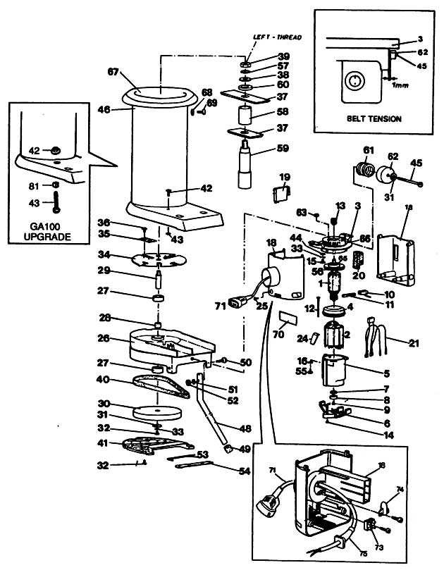 Black & Decker D38 Type 1 Garden Shredder Spare Parts D38