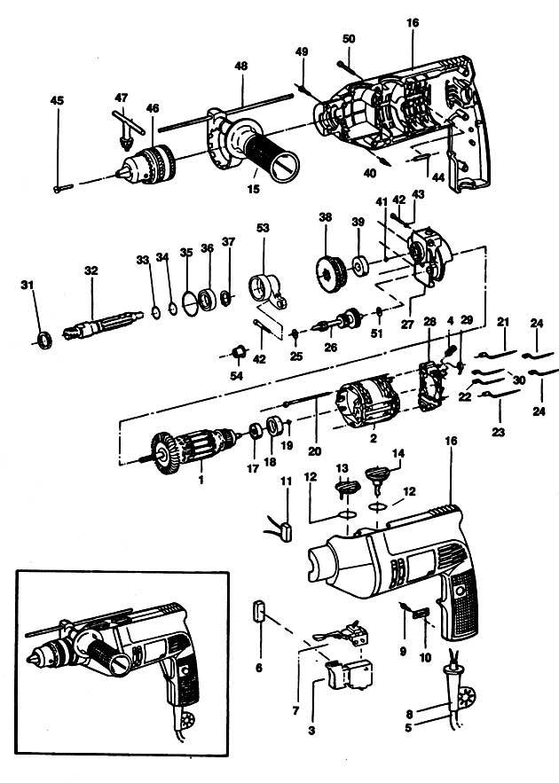 Black & Decker 2271 Type 1 Drill Spare Parts 2271