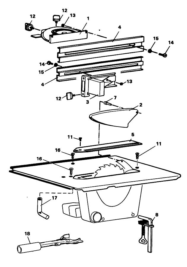 Black & Decker A5640 Type 1 Saw Table Spare Parts A5640