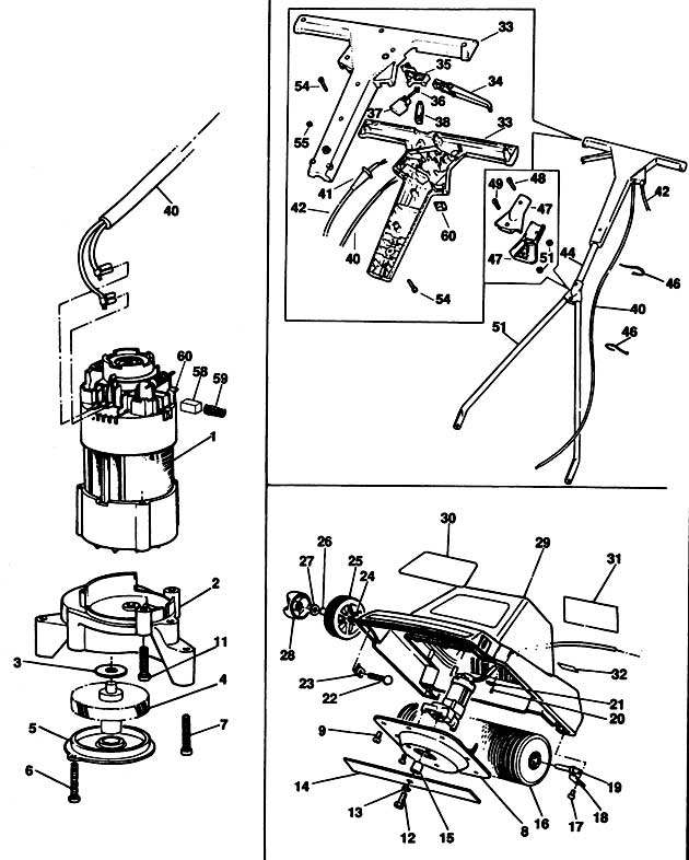 Black & Decker GR105 Type 1 Rotary Mower Spare Parts GR105