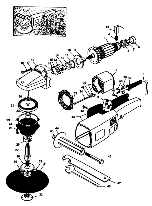 Black & Decker LUM Type 1 Polisher Spare Parts LUM