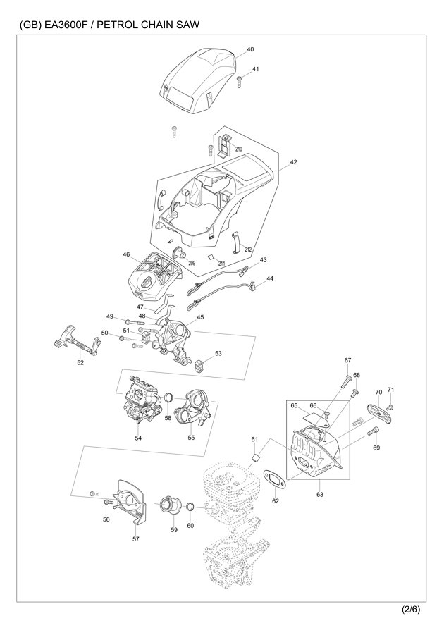 Makita EA3600F 32cc Chainsaw Chain Spare Parts EA3600F