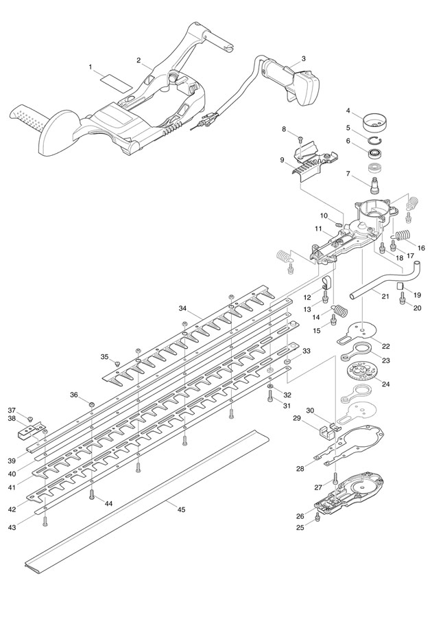 Makita EH7500S Petrol Hedge Trimmer Spare Parts EH7500S