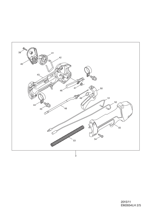 Makita EM2654LH Petrol 25.4cc Line Trimmer Spare Parts EM2654LH