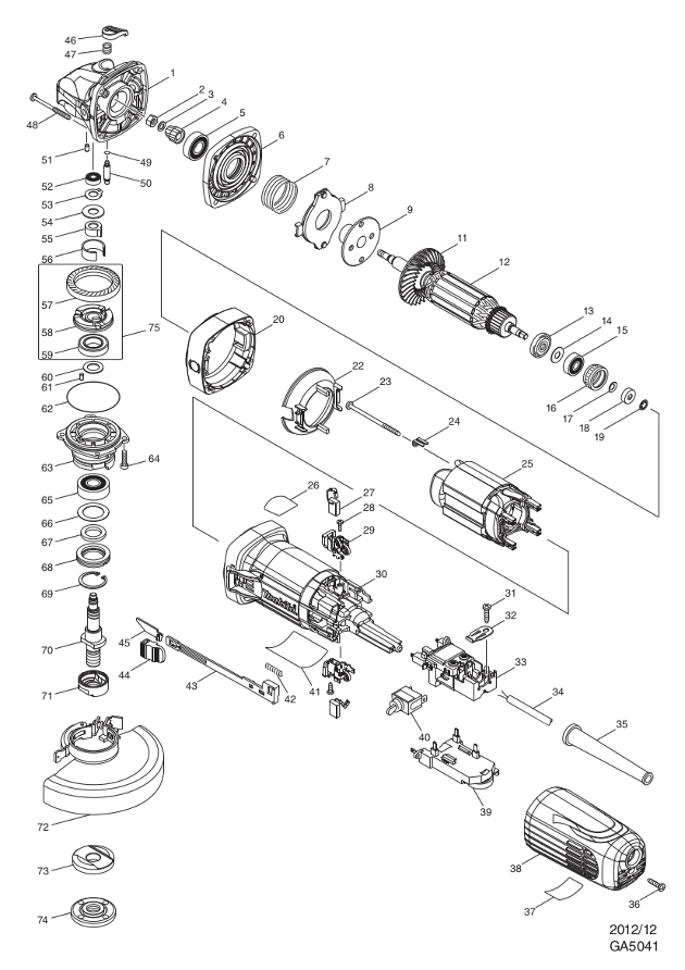 Makita GA5041C 110 & 240 Volt 5