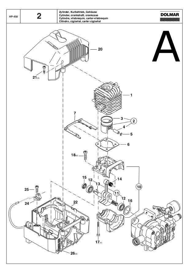 Makita HP450 Pressure Washer Spare Parts HP450