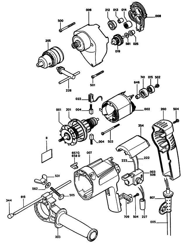 Black & Decker P1173 Type 13 Drill Spare Parts P1173