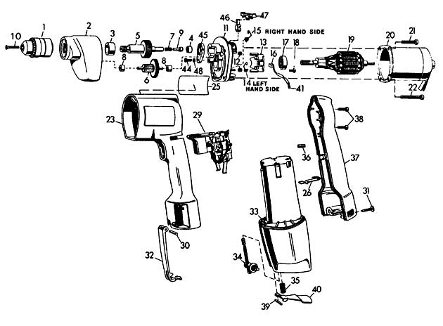 Black & Decker 5921 Type 2 Cordless Drill Spare Parts 5921