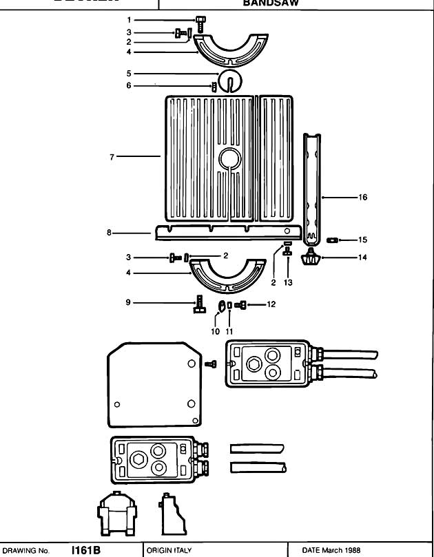 DeWalt BS1310----D Type 1 Bandsaw Spare Parts BS1310----D